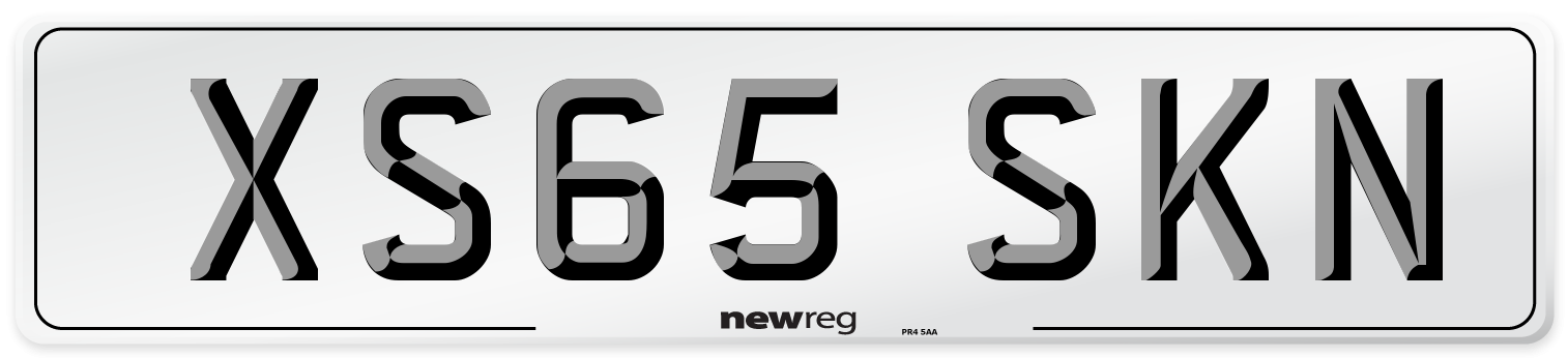 XS65 SKN Number Plate from New Reg